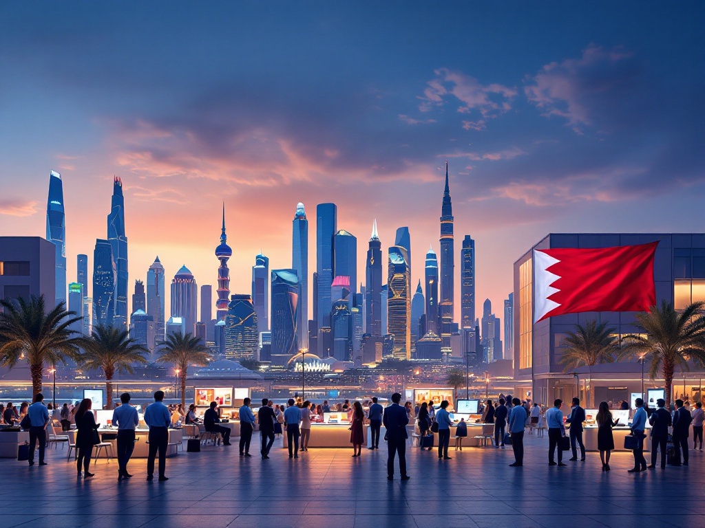 Nowoczesny krajobraz miasta Manama w Bahrajnie reprezentujący możliwości biznesowe