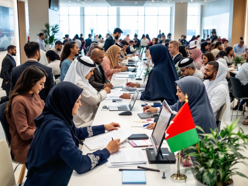 Oficjalna pieczątka lub dokument wskazujący na przedłużenie wizy w Bahrajnie