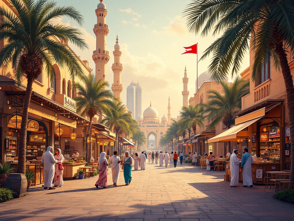 Symbole tekstu arabskiego i angielskiego reprezentujące język w Bahrajnie